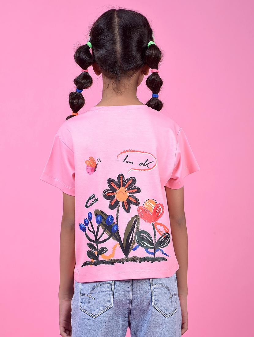 girls printed short sleeve tee - 21985425 - Standard Image - 3