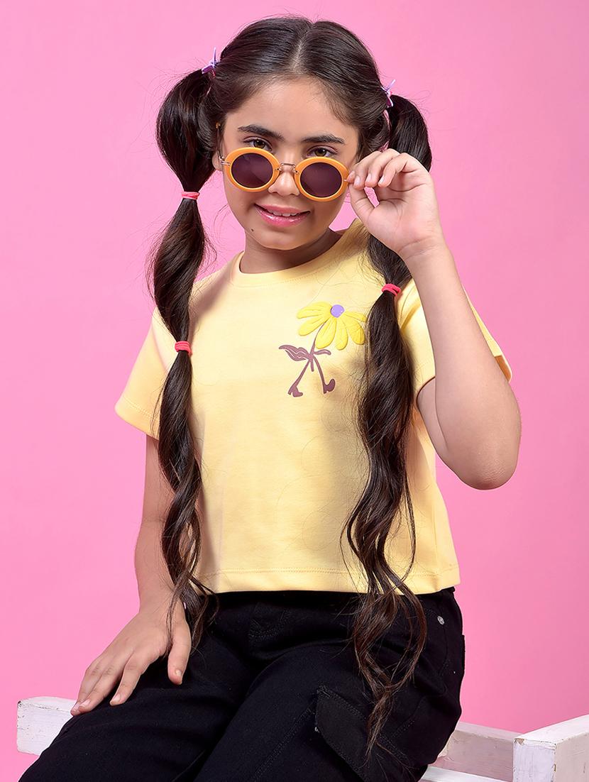 girls printed short sleeve tee