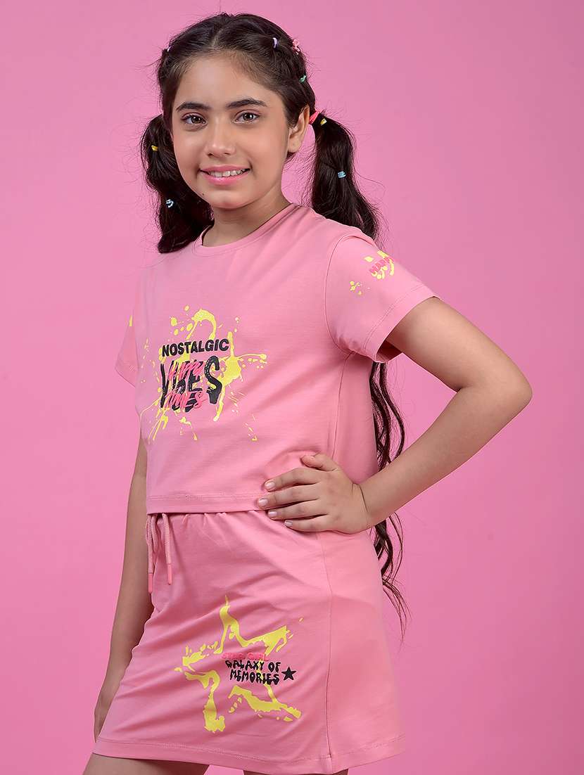 girls printed short sleeve crop tee - 21985438 -  Standard Image - 3