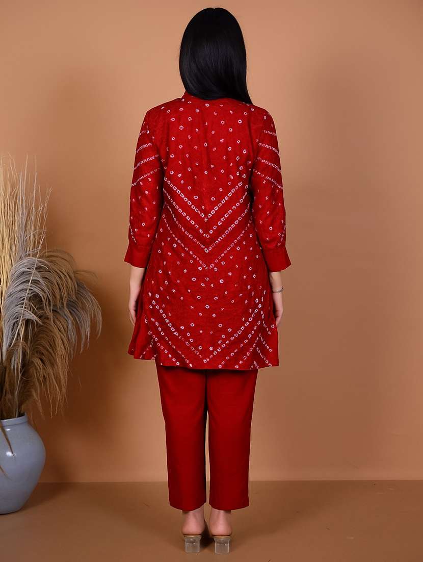 women bandhani long sleeve ethnic co-ord set - 21985447 - Standard Image - 3