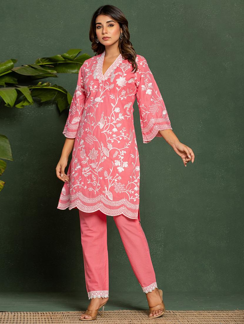 women floral three quarter sleeve ethnic co-ord set - 21985478 -  Zoom Image - 0