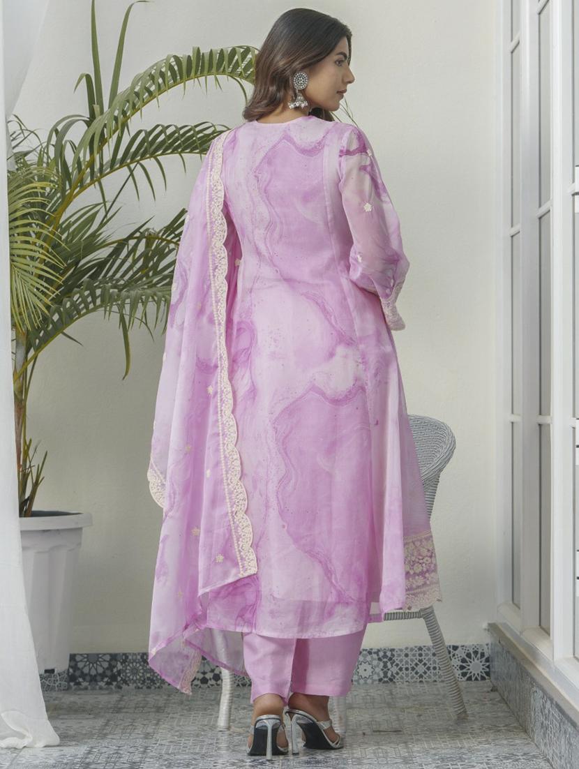 women printed long sleeve kurta pant with dupatta set - 21985517 - Standard Image - 3