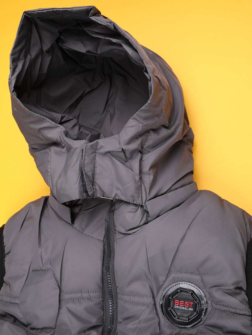 boys solid sleeveless hooded quilted jacket - 21985733 -  Standard Image - 3