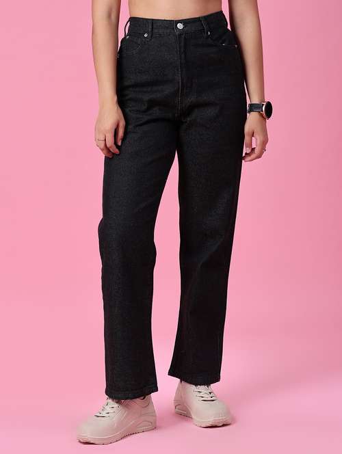 women plain mid rise straight fit jeans - 21985753 - Standard Image - 0