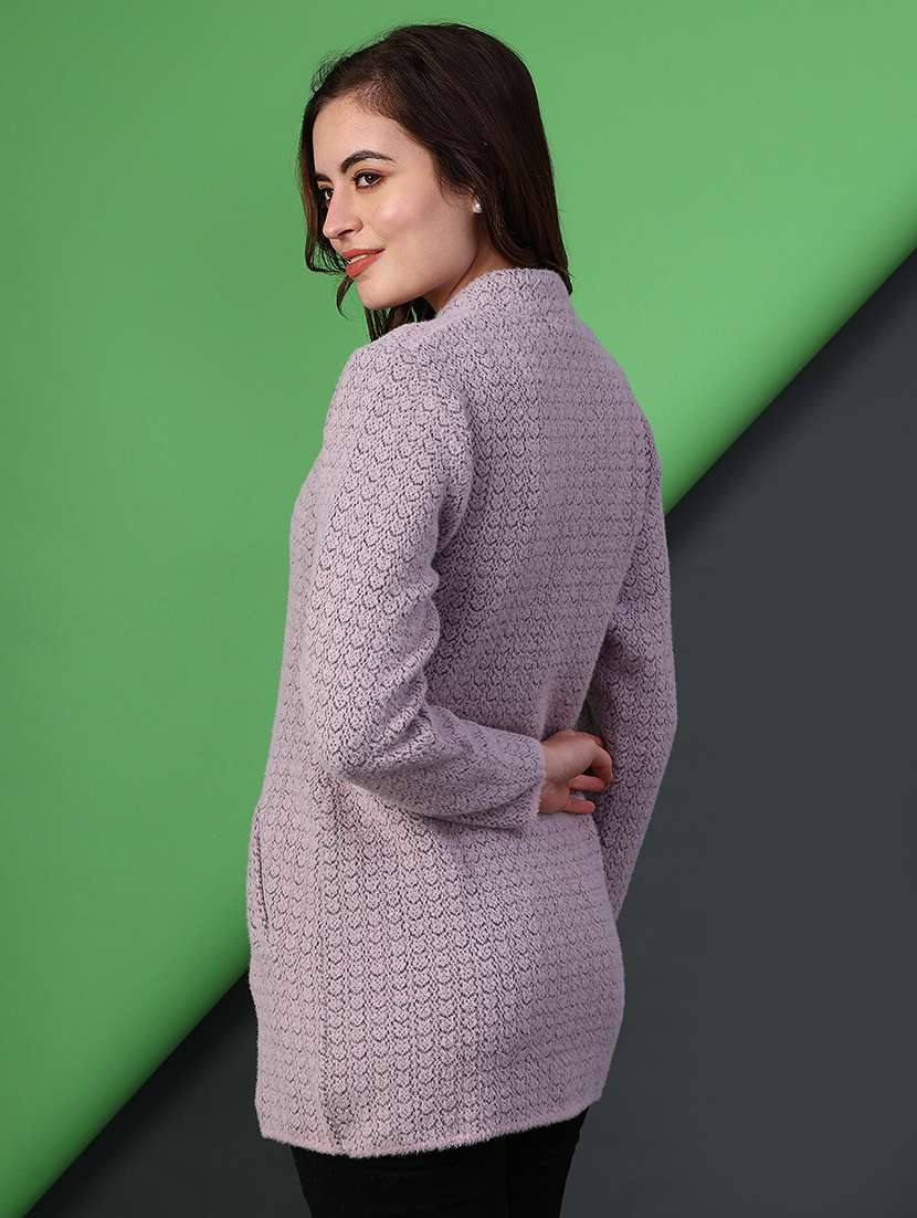 women self designed long sleeve cardigan - 21985788 -  Standard Image - 3