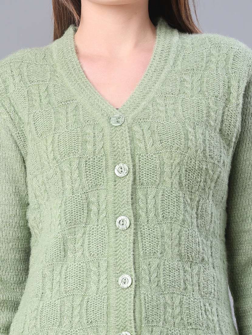 women self design long sleeve cardigan - 21985789 -  Standard Image - 5