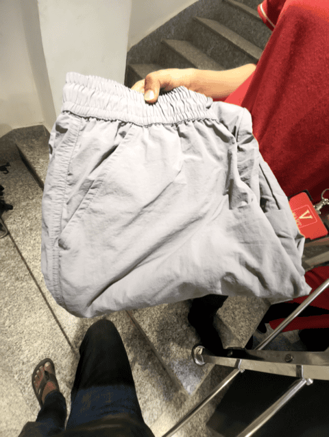 light grey polyester joggers - 21985800 - Zoom Image - 0