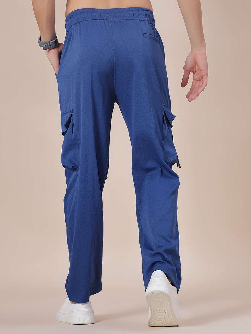 men solid mid rise regular fit cargo - 21985804 -  Standard Image - 3