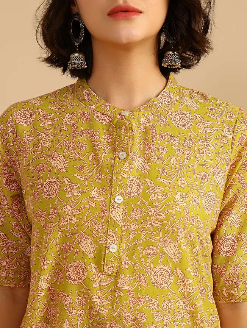 women three quarter sleeve straight kurta - 21985833 -  Standard Image - 5