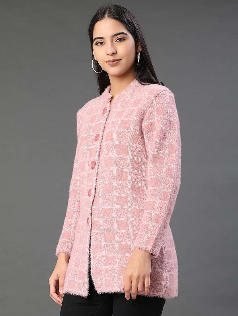 women self designed long sleeve cardigan - 21985862 -  Standard Image - 3