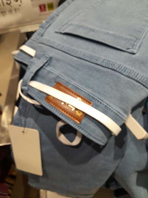 light blue cotton jeans - 21985885 - Standard Image - 0