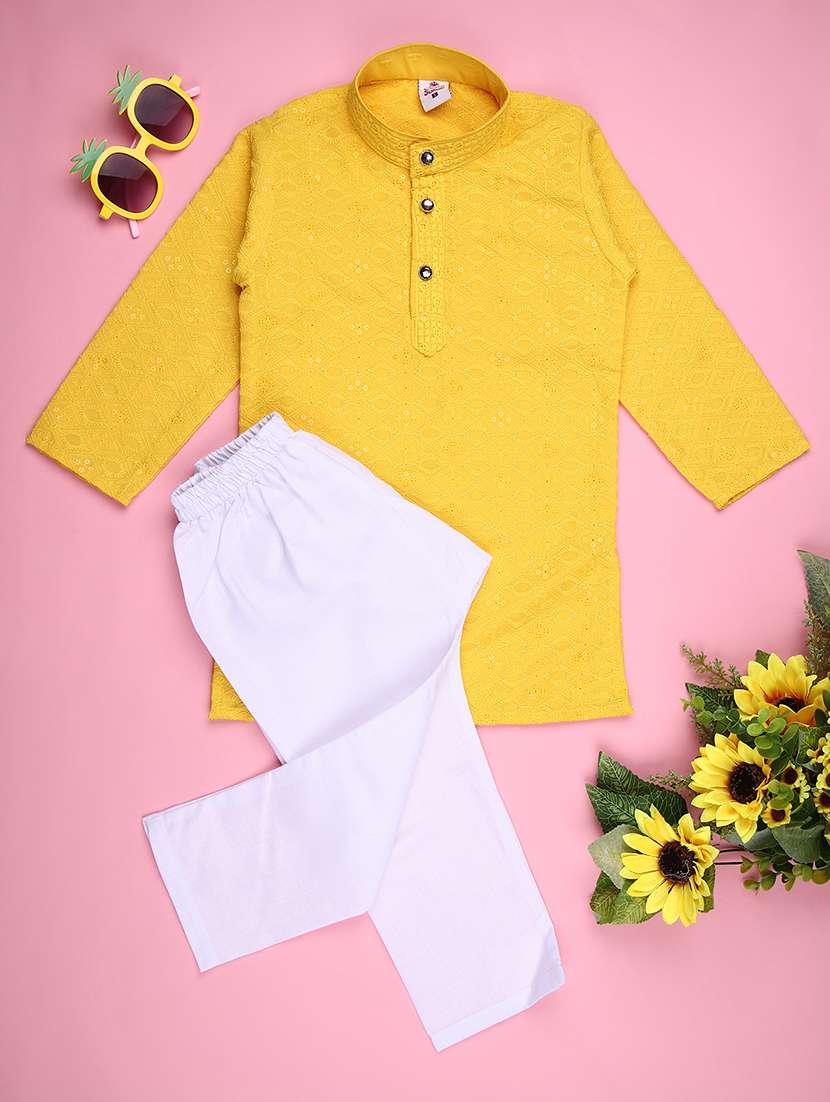 boys long sleeve kurta and pyjama set