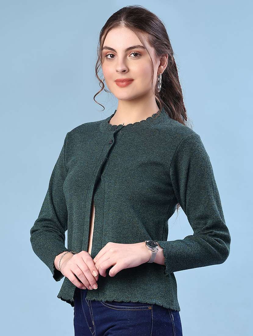 women solid long sleeve cardigan - 21985921 -  Standard Image - 3