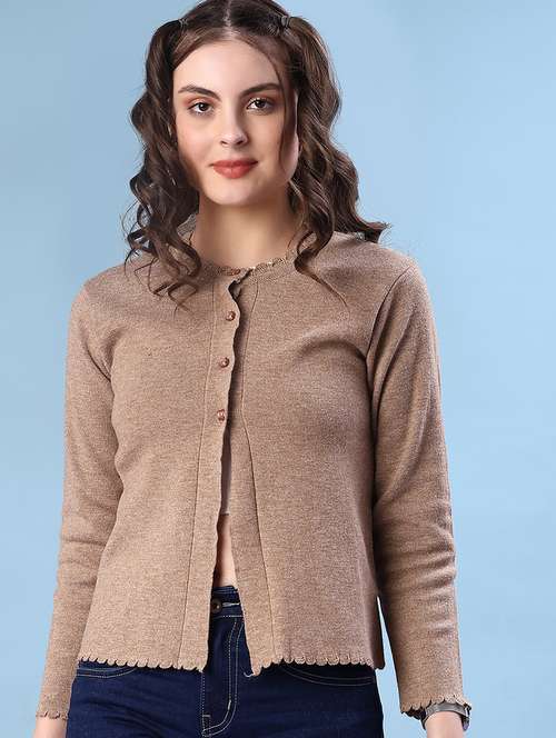 women solid long sleeve cardigan - 21985937 -  Standard Image - 0