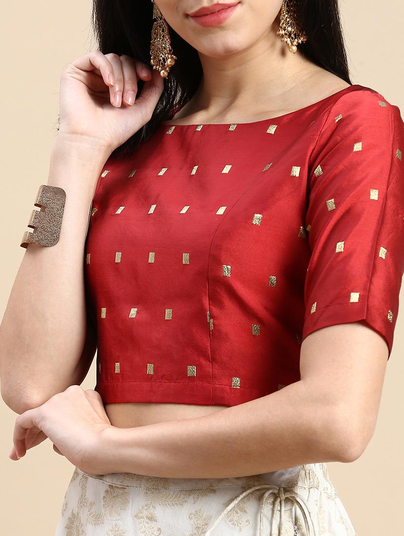women self design short sleeve stitched blouse - 21986015 - Standard Image - 3