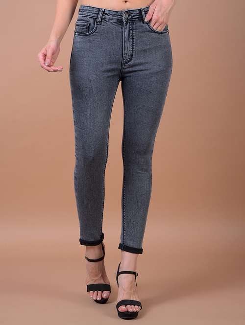 women solid mid rise skinny jeans - 21986033 - Standard Image - 0