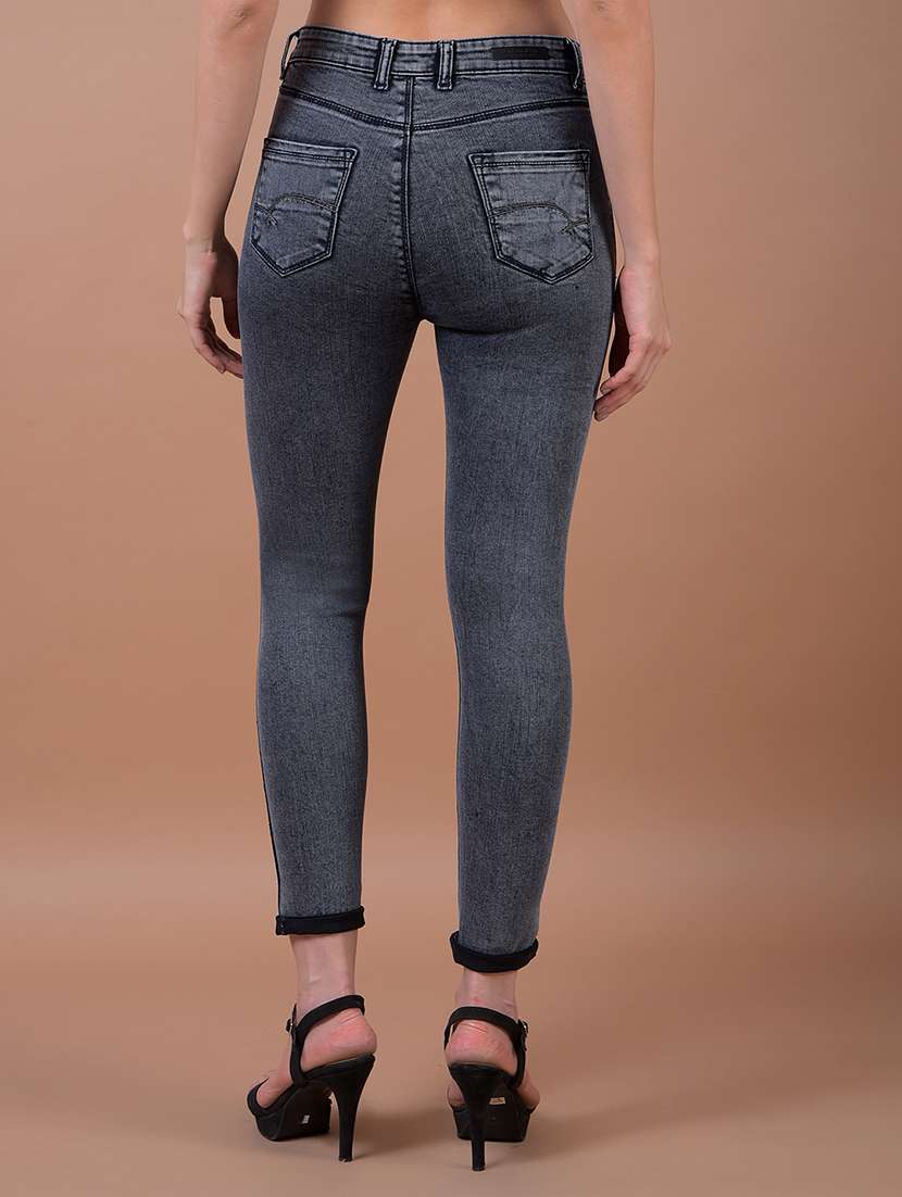 women solid mid rise skinny jeans - 21986033 - Standard Image - 3