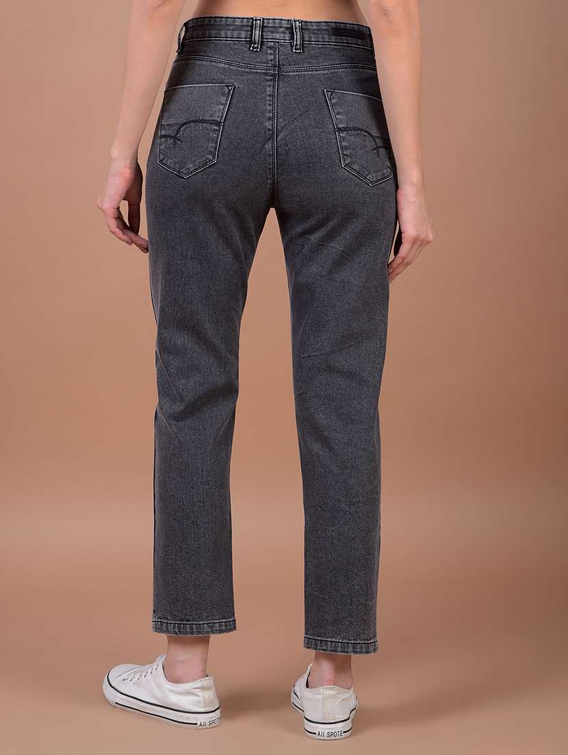 women solid mid rise straight fit jean - 21986036 -  Standard Image - 3