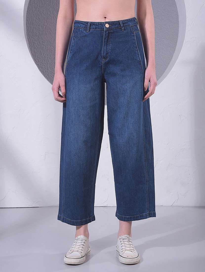 women solid mid rise mom fit jean