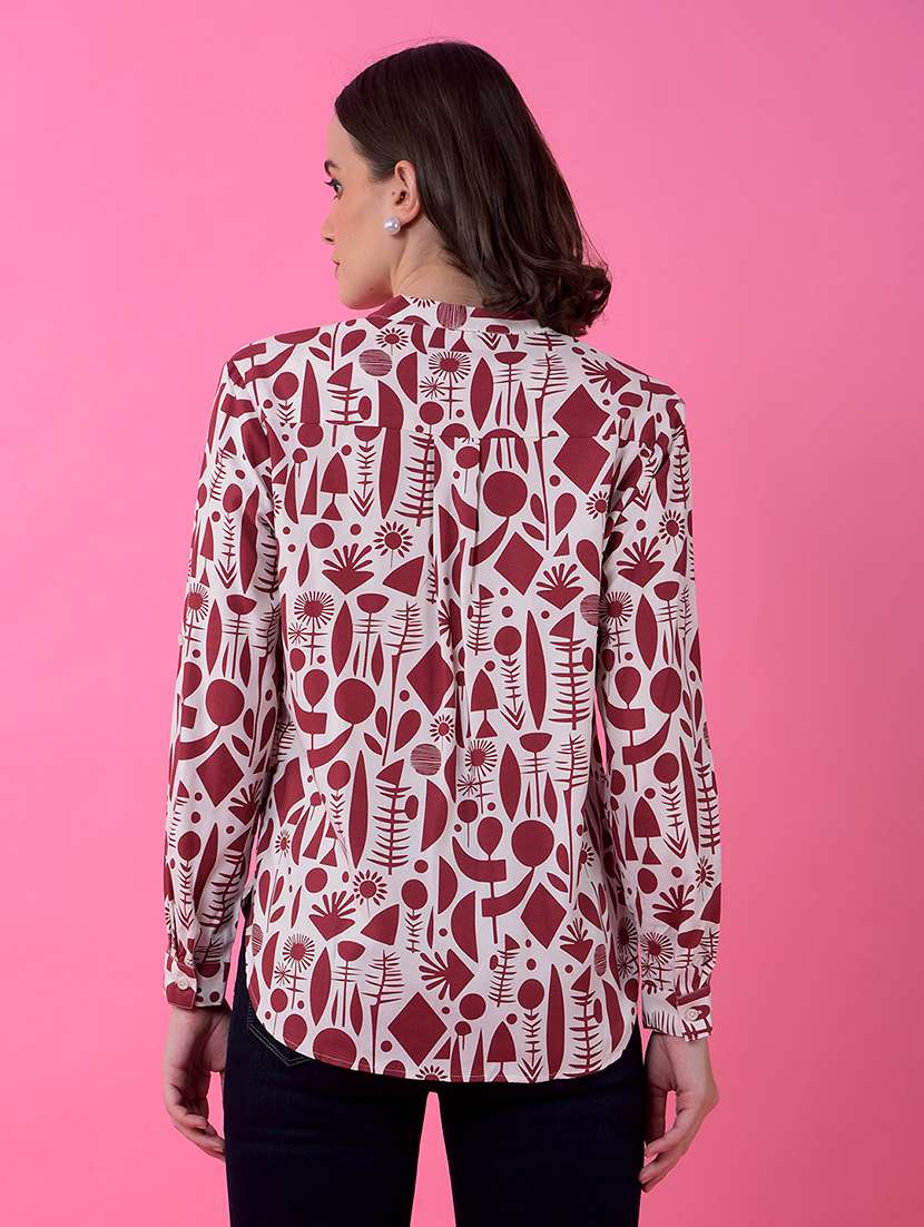 women printed long sleeve shirt  - 21986123 -  Standard Image - 3