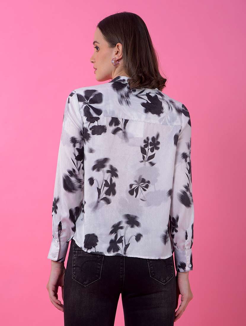women printed long sleeve regular top - 21986167 - Standard Image - 3