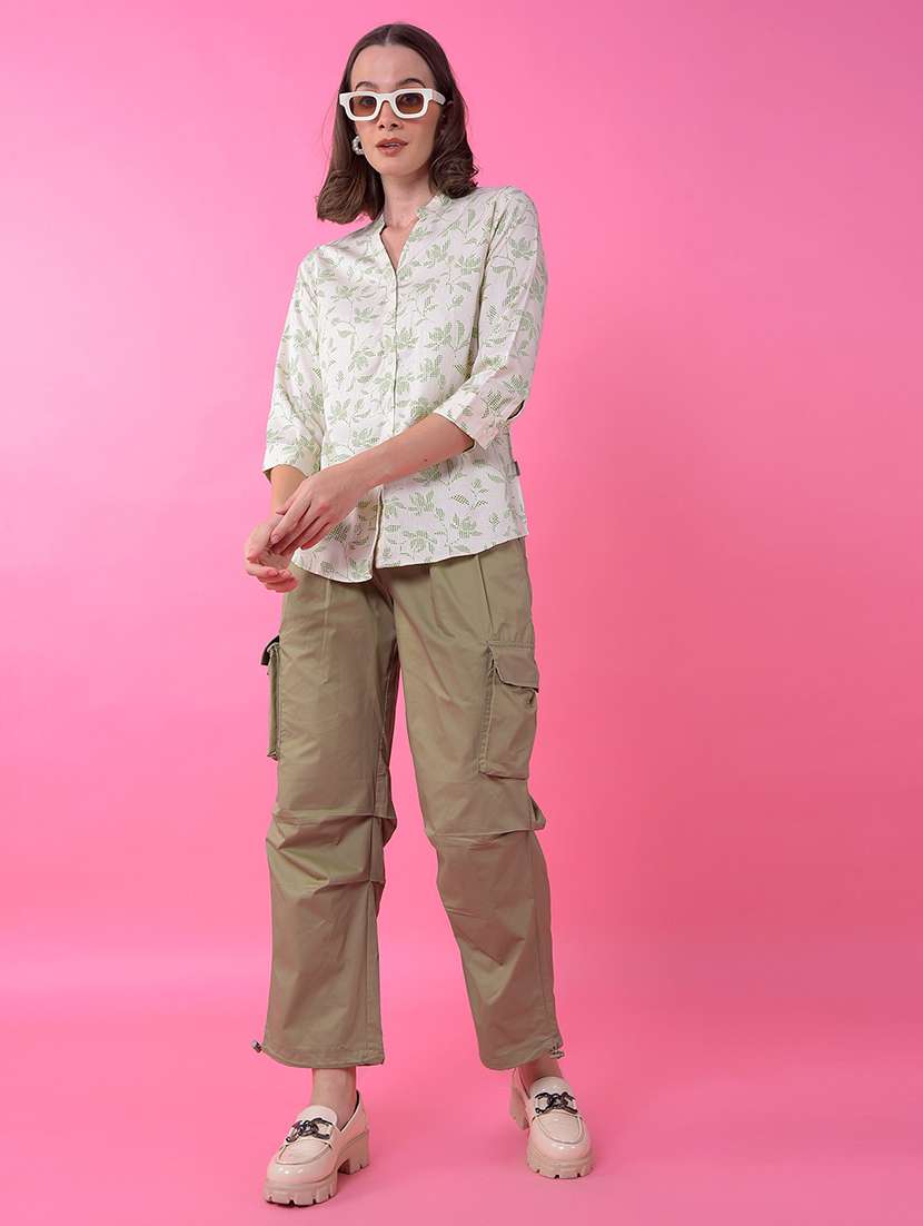 wome solid mid rise relaxed fit cargo - 21986183 -  Standard Image - 5