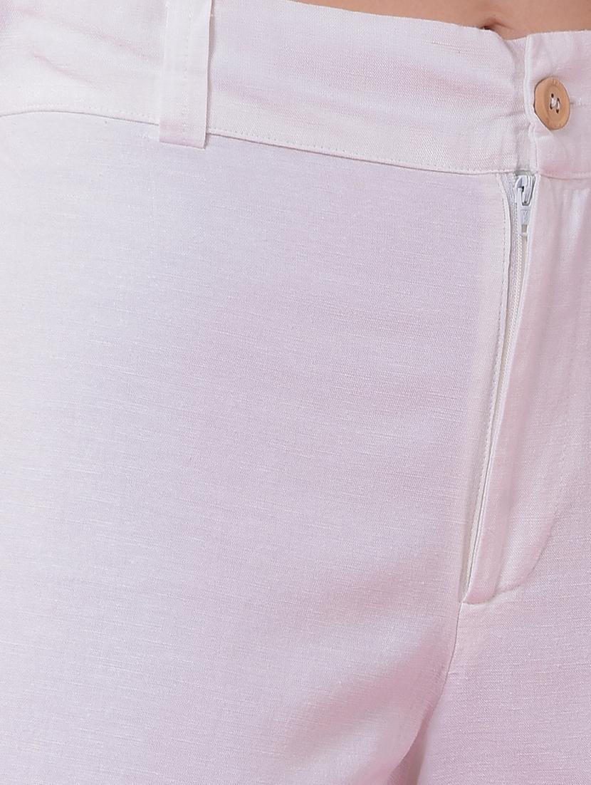 women solid high rise wide leg trouser - 21986196 - Standard Image - 5