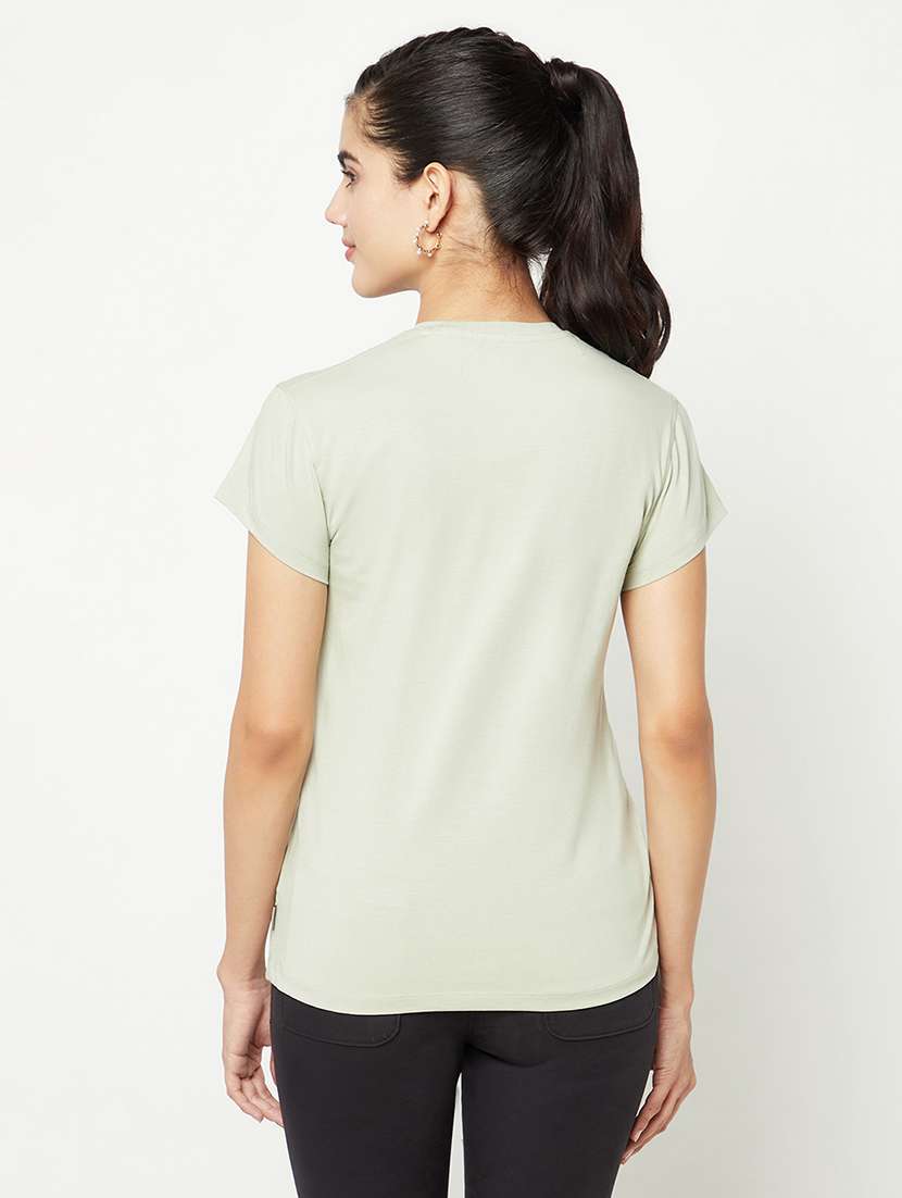 women solid short sleeve regular t-shirt - 21986199 - Standard Image - 3