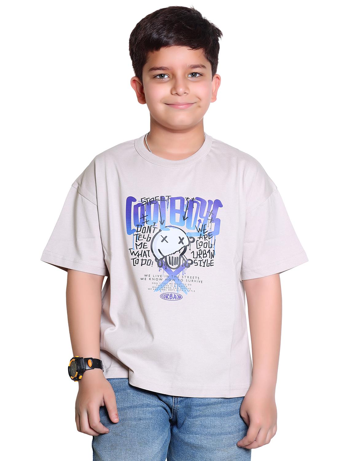 boys printed short sleeve loose fit t-shirt