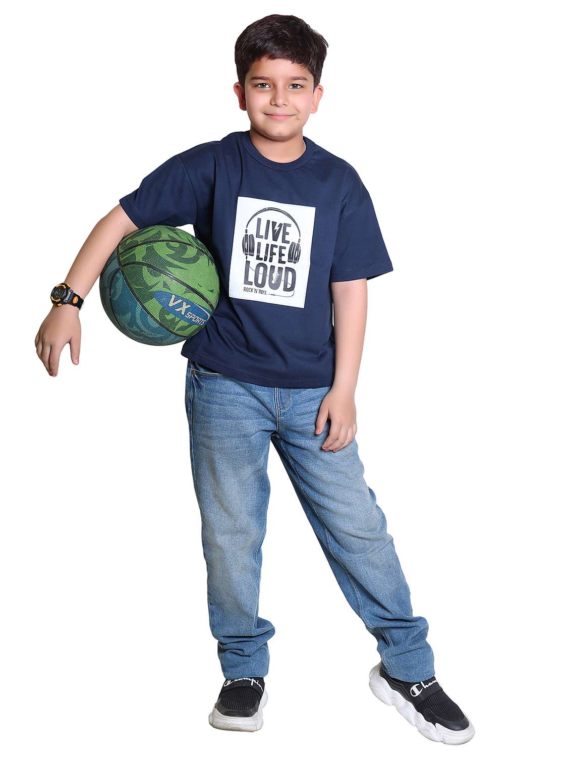 boys printed short sleeve loose fit t-shirt - 21986232 -  Standard Image - 3