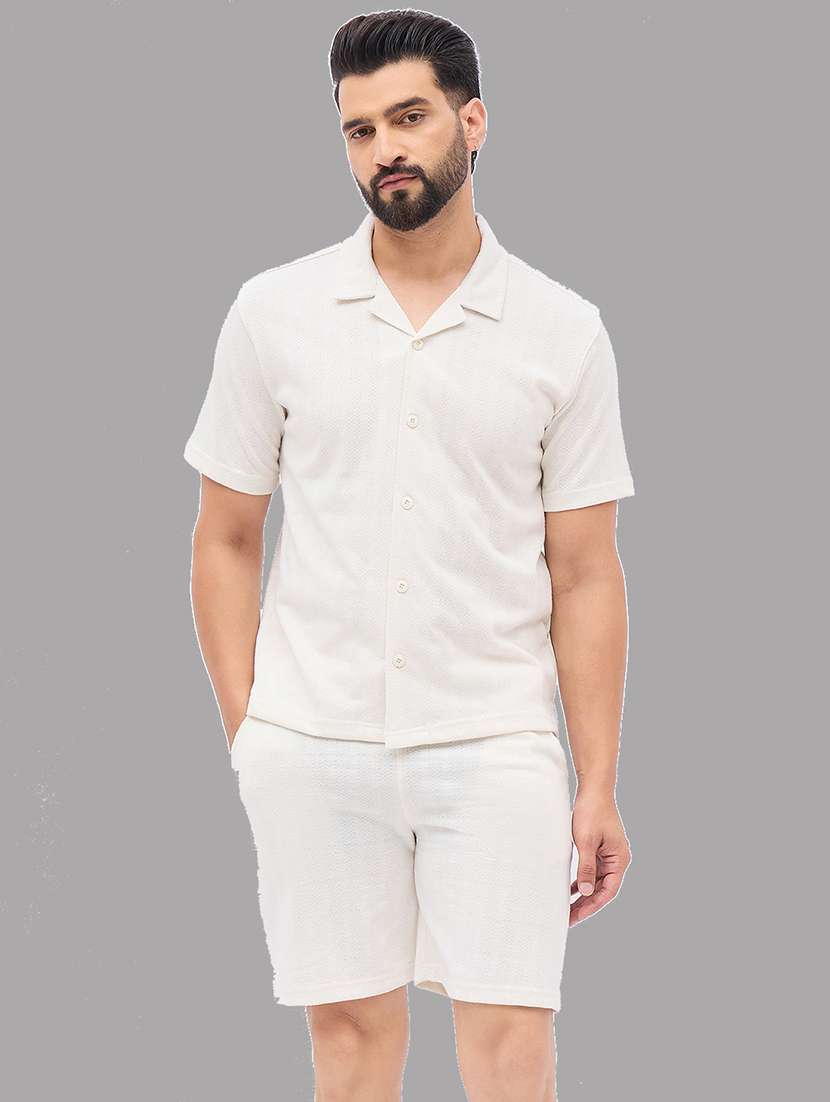 men self designed shirt and shorts co-ord set