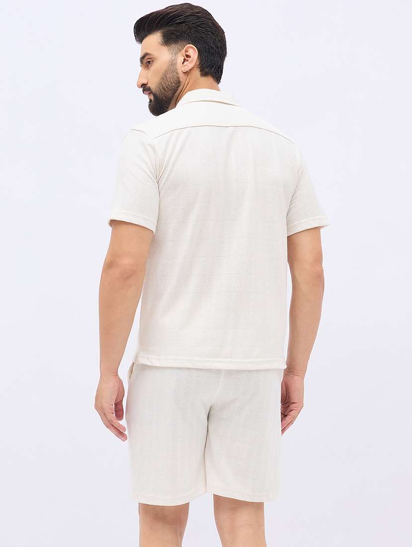 men self designed shirt and shorts co-ord set - 21986268 -  Standard Image - 3