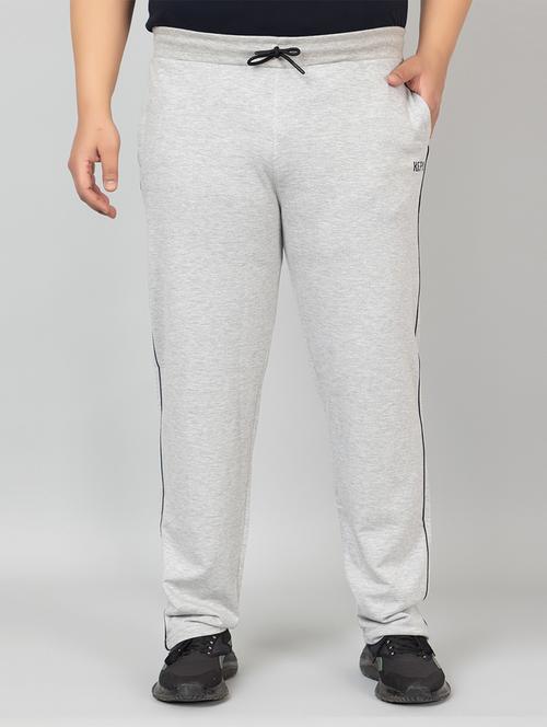 grey cotton full length track pant - 21986272 - Standard Image - 0