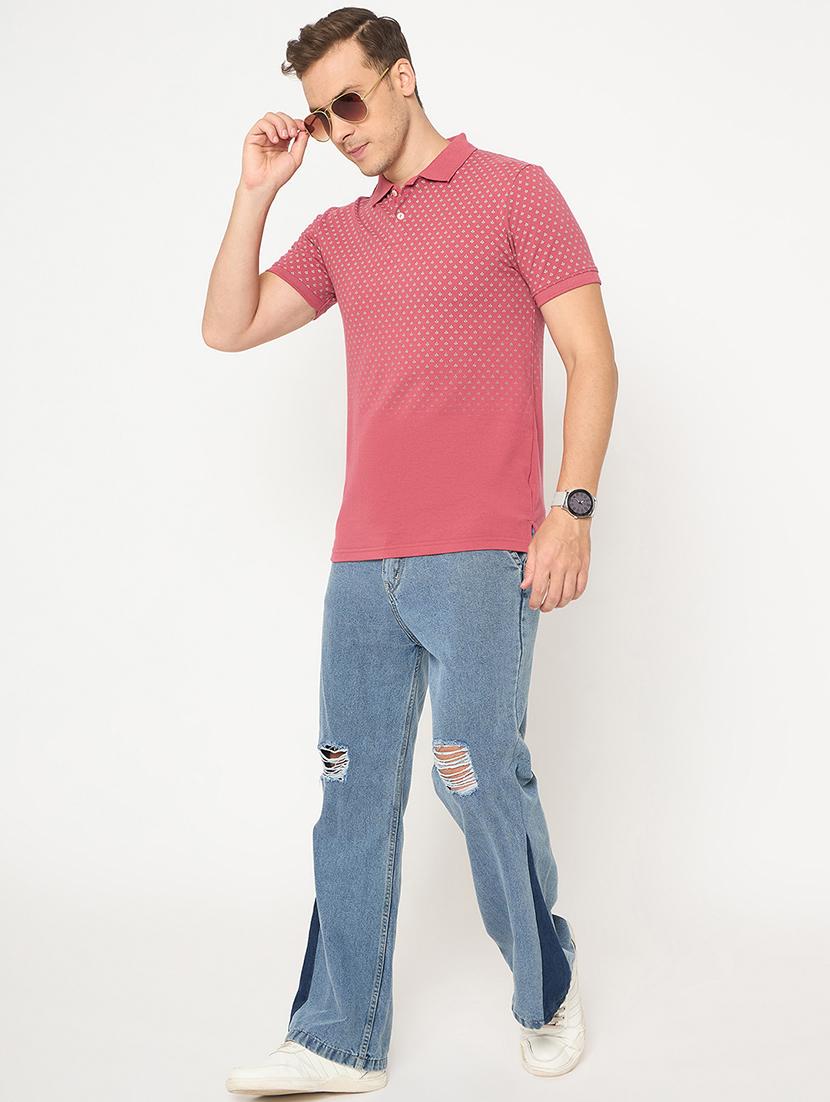 men printed short sleeve polo t-shirt - 21986275 - Standard Image - 5