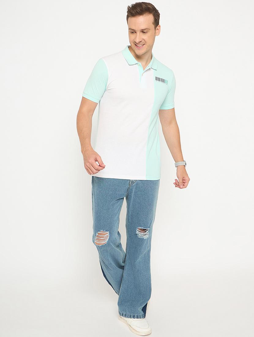 men color blocked short sleeve polo t-shirt - 21986276 - Standard Image - 5