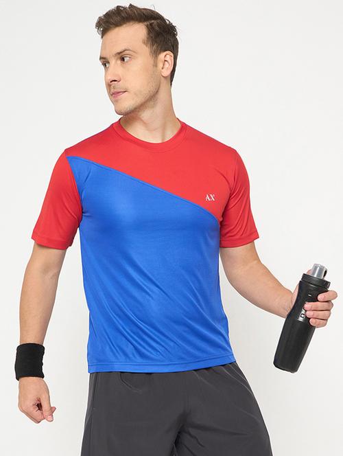 men color block short sleeve regular ft t-shirt - 21986278 -  Standard Image - 0