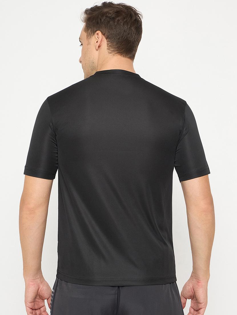 men black solid short sleeve regular ft t-shirt - 21986280 - Standard Image - 3
