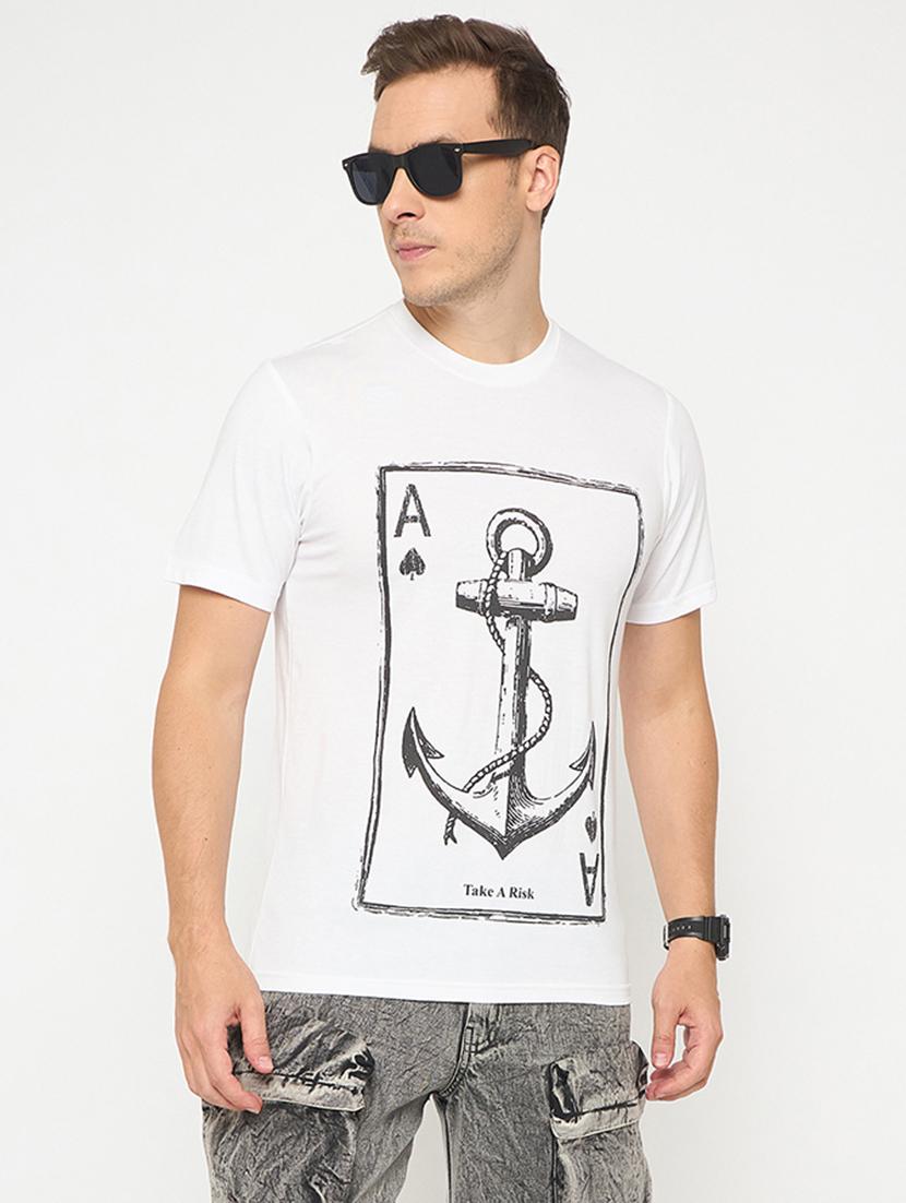 men printed short sleeve regular ft t-shirt