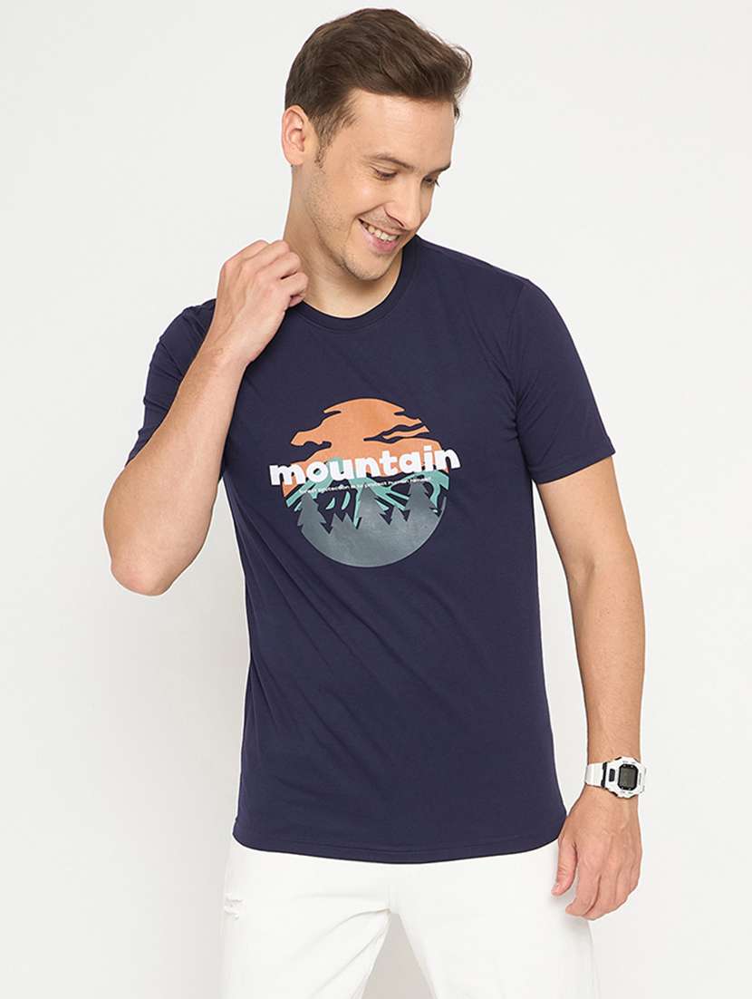 men printed short sleeve regular ft t-shirt