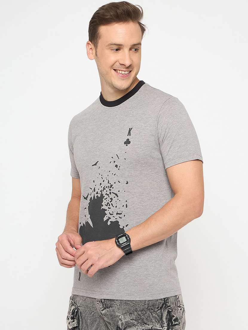 men printed short sleeve regular ft t-shirt