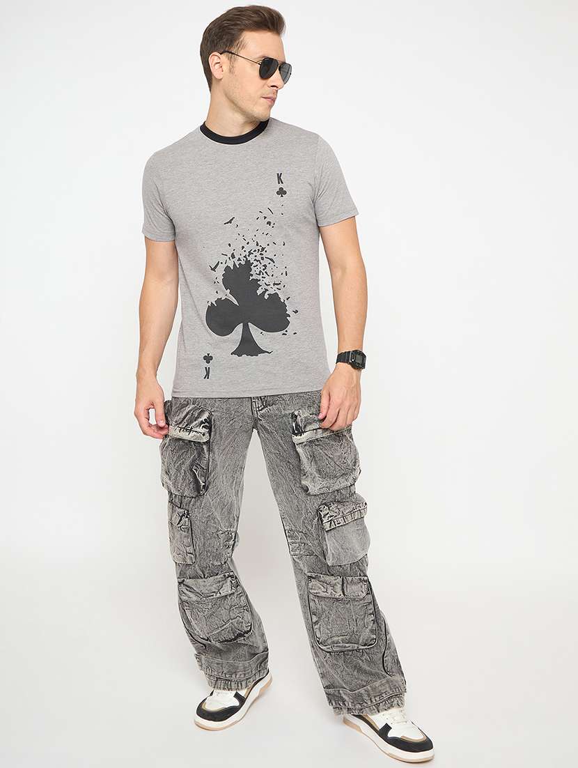 men printed short sleeve regular ft t-shirt - 21986287 - Standard Image - 5