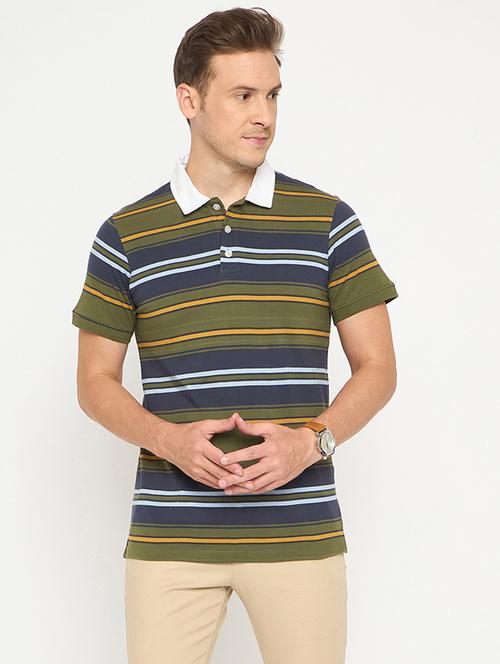 men striped short sleeve polo t-shirt - 21986288 -  Standard Image - 0