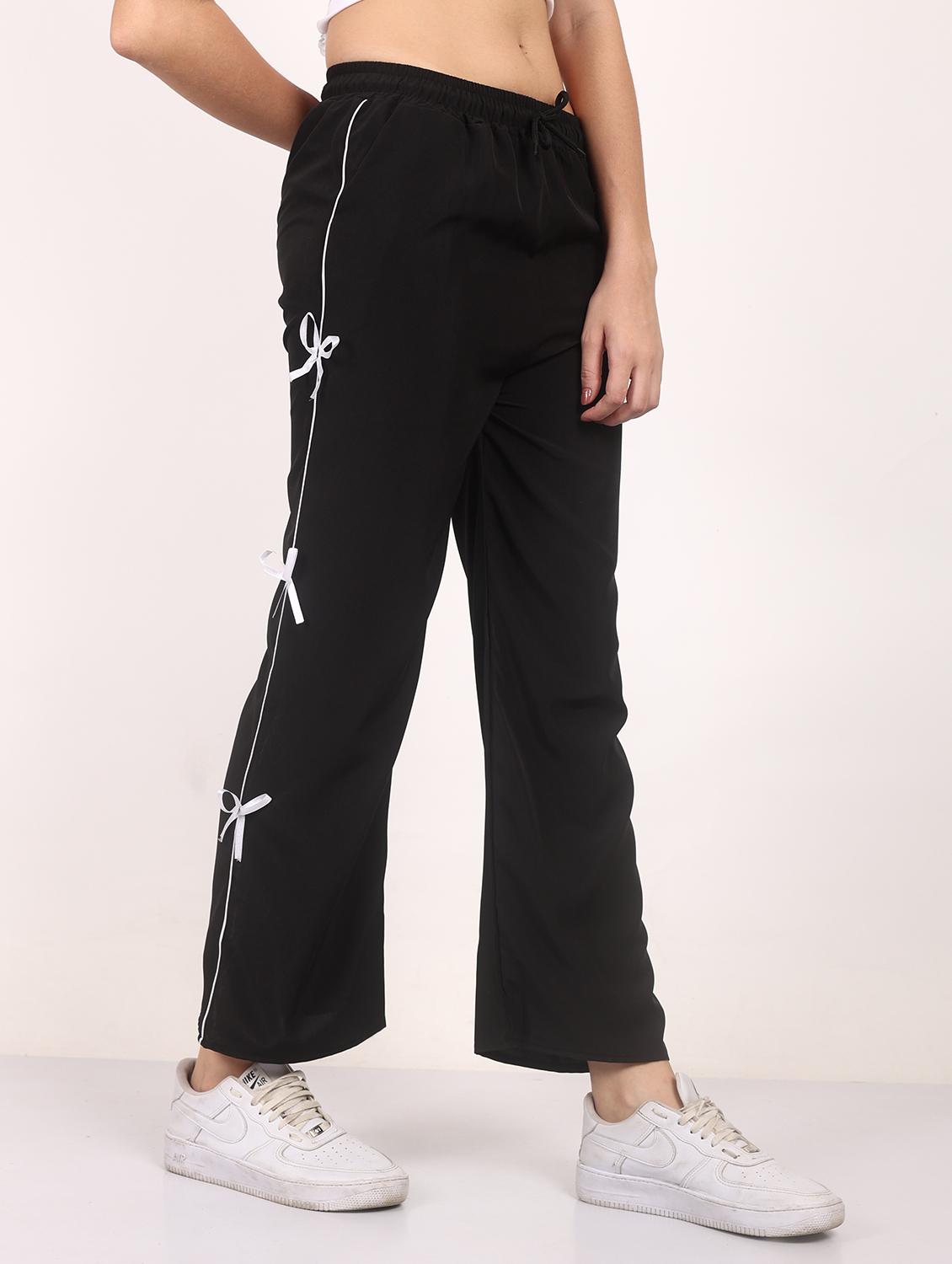 women black solid mid rise bootcut trouser - 21986300 - Zoom Image - 0