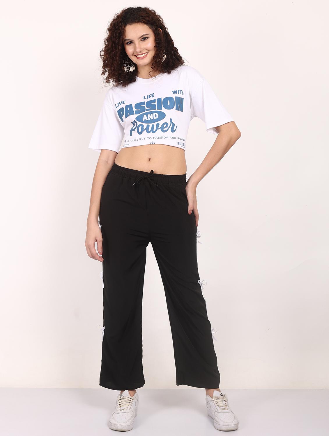 women black solid mid rise bootcut trouser - 21986300 - Standard Image - 5