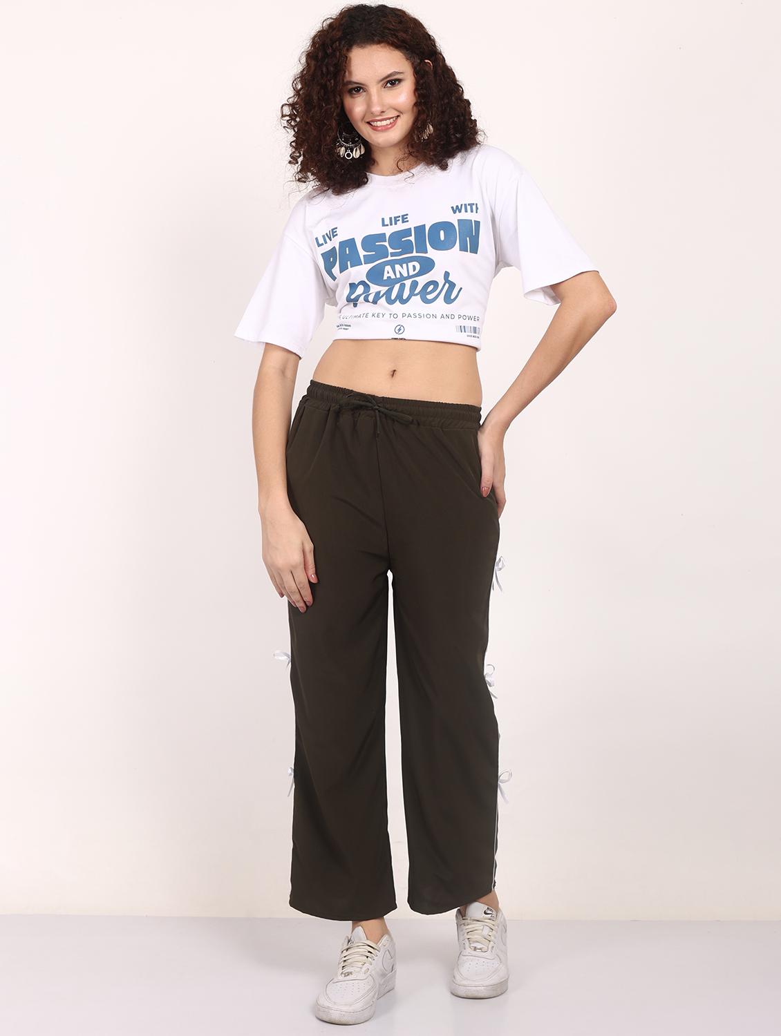 women solid mid rise straight trouser - 21986302 - Standard Image - 5