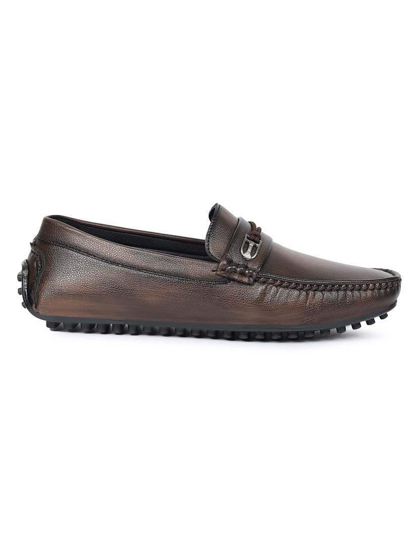 men brown slip on loafer - 21986311 - Standard Image - 3