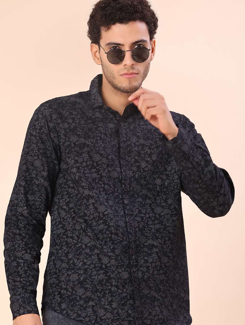 men printed long sleeve regular fit casual shirt - 21986357 - Zoom Image - 0