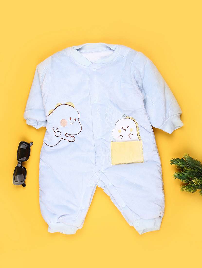 kids printed long sleeve romper