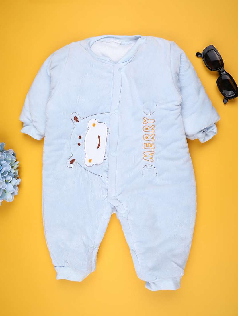 kids printed long sleeve romper