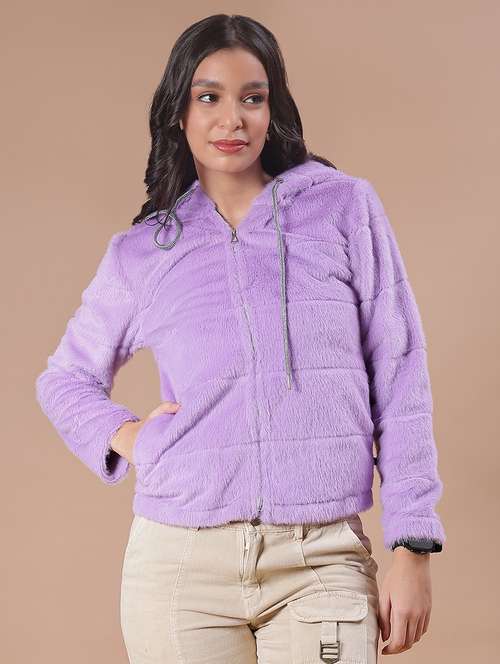 women solid long sleeve hooded sweatshirt - 21986399 -  Standard Image - 0